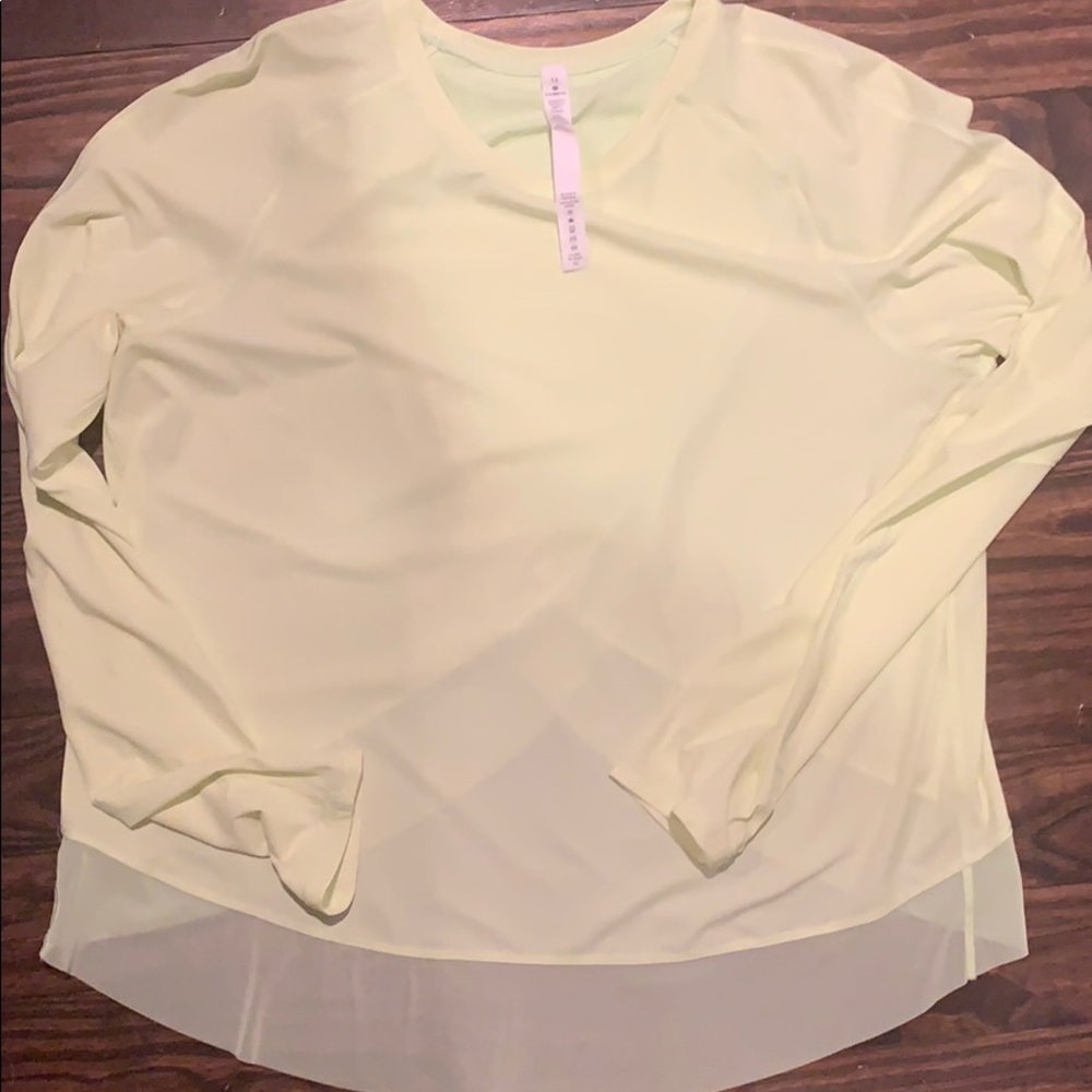 Size 12 Lululemon lime green shirt
